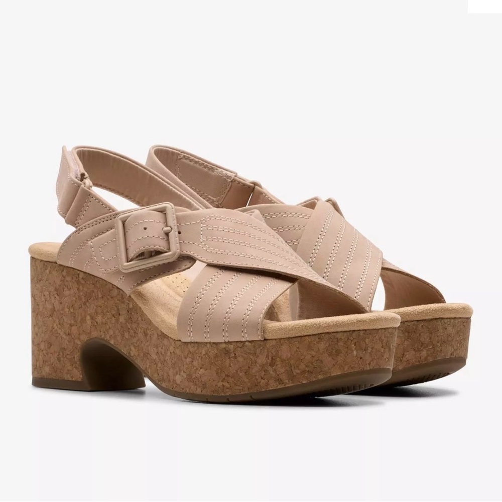 NWT Clarks Nerisa West Nubuck Sandals - 7.5
